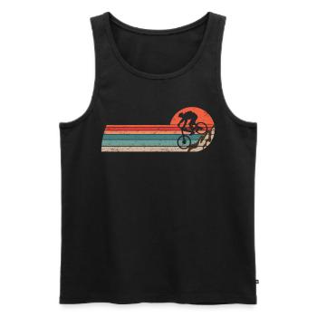 MTB Mountain Bike BMX Vintage Vintage Bicycle - Men's Premium Organic Tank Top - black - Front - Michal (187cm)