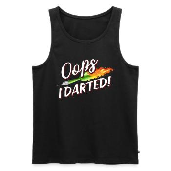 Darts Dart Dartboard Bullseye Dart Gift - Men's Premium Organic Tank Top - black - Front - AI Model Male 178 light (178cm)