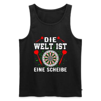 Dart Darts Bullseye Dartspieler Dartboard Geschenk - Männer Premium Bio Tank Top - Schwarz - Vorne - Michal (187cm)