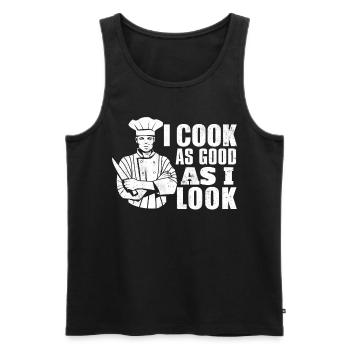 Kochen Koch Küche Chefkoch Köchin Essen Geschenk - Männer Premium Bio Tank Top - Schwarz - Vorne - AI Model Male 178 light (178cm)