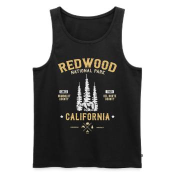 Redwood National Park, Redwood Forest Californien - Männer Premium Bio Tank Top - Schwarz - Vorne - AI Model Male 178 light (178cm)