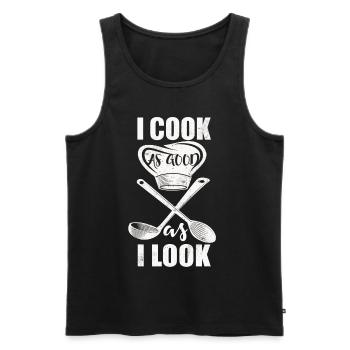 Kochen Koch Küche Chefkoch Köchin Essen Geschenk - Männer Premium Bio Tank Top - Schwarz - Vorne - AI Model Male 178 light (178cm)