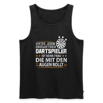 Dart Darts Bullseye Dartspieler Dartboard Geschenk - Männer Premium Bio Tank Top - Schwarz - Vorne - Michal (187cm)