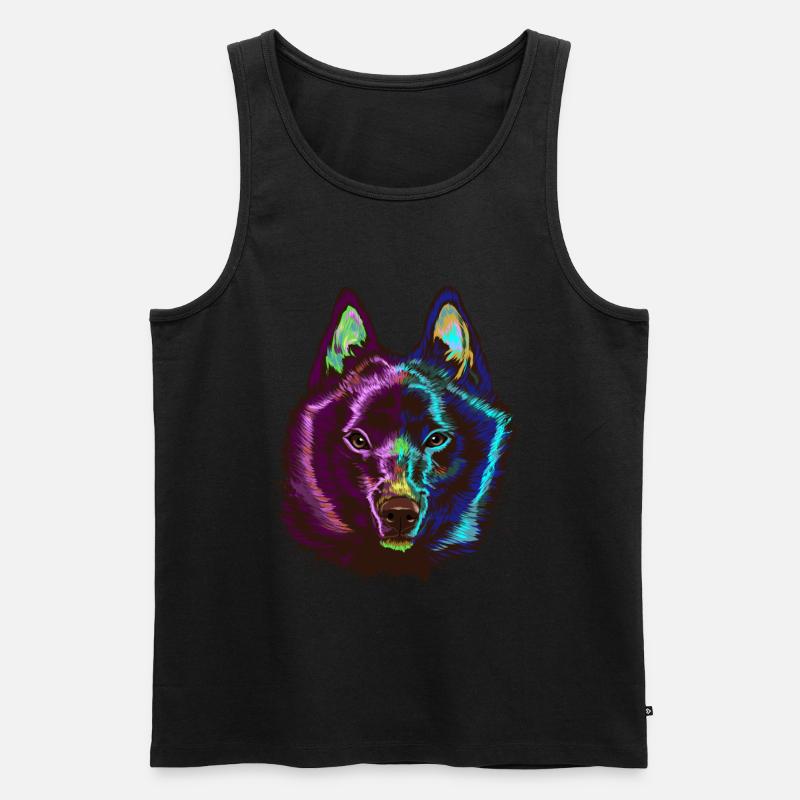 Splash Schipperke Hund - Männer Premium Bio Tank Top - Schwarz