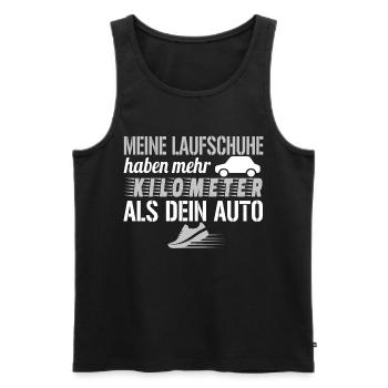 Joggen - Meine Laufschuhe Haben Mehr Kilometer Als - Männer Premium Bio Tank Top - Schwarz - Vorne - Michal (187cm)