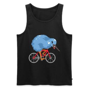 Vélo Kiwi - Débardeur bio Premium Homme - noir - Devant - Michal (187cm)