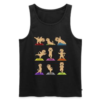 Yoga Mats Norwich Terrier Dog - Men's Premium Organic Tank Top - black - Front - AI Model Male 178 light (178cm)