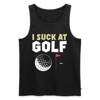 Golf Golfschläger Golfer Golfspieler Geschenk - Männer Premium Bio Tank Top - Schwarz - Vorne - AI Model Male 178 light (178cm)