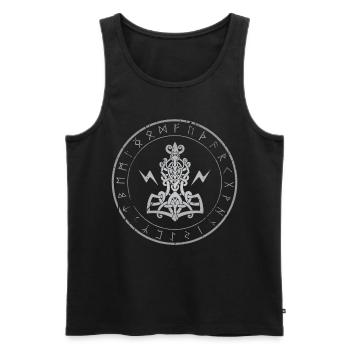Cadeau Viking Viking, Odin, Valhalla, Thor - Débardeur bio Premium Homme - noir - Devant - Michal (187cm)