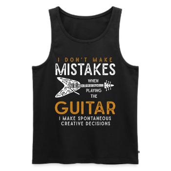 Guitar, electric guitar, music band gift - Men's Premium Organic Tank Top - black - Front - Michal (187cm)