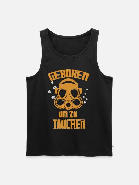 Taucher Tauchen Geboren um zu tauchen - Männer Premium Bio Tank Top - Schwarz