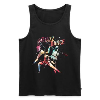 Danse jazz - Débardeur bio Premium Homme - noir - Devant - AI Model Male 178 light (178cm)