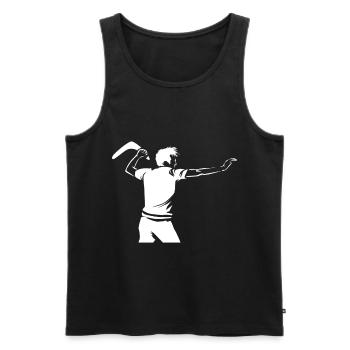 Bumerang - Männer Premium Bio Tank Top - Schwarz - Vorne - Michal (187cm)