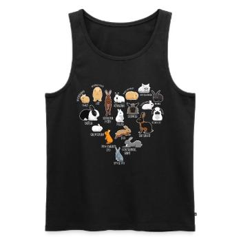Hasen & Häschen Geschenk Rabbit Schlappohr - Männer Premium Bio Tank Top - Schwarz - Vorne - AI Model Male 178 light (178cm)