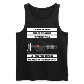 Gitarre, E Gitarre, Musikband Geschenk, Gitarrist - Männer Premium Bio Tank Top - Schwarz - Vorne - Michal (187cm)
