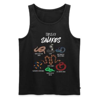 Snake types, Snake, Types of Snakes, Cobra - Men's Premium Organic Tank Top - black - Front - Michal (187cm)