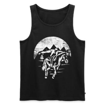 Vaulting - Men's Premium Organic Tank Top - black - Front - Michal (187cm)