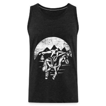 Voltigieren - Männer Premium Bio Tank Top - Anthrazit - Vorne - Alexander (188cm)