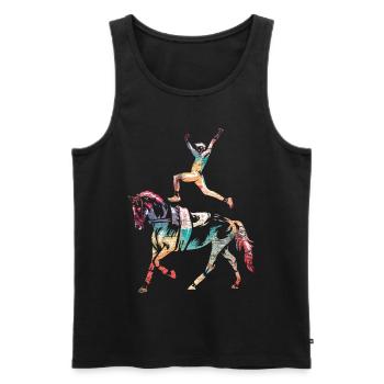 Vaulting - Men's Premium Organic Tank Top - black - Front - Michal (187cm)