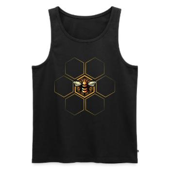 Imker, Imkerei und Bienenzüchter Geschenk - Männer Premium Bio Tank Top - Schwarz - Vorne - Michal (187cm)
