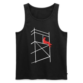 Scaffolders - Men's Premium Organic Tank Top - black - Front - AI Model Male 178 light (178cm)