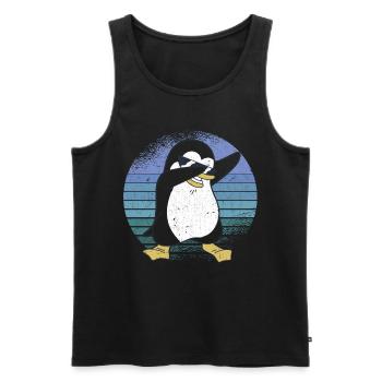 Costume de pingouin, pingouins, pingouins - Débardeur bio Premium Homme - noir - Devant - Michal (187cm)