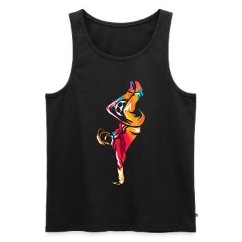 Freestyle soccer football football - Débardeur bio Premium Homme - noir - Devant - Michal (187cm)