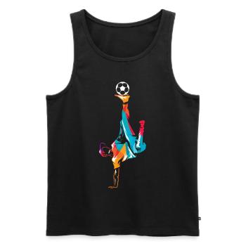 Freestyle soccer football football - Débardeur bio Premium Homme - noir - Devant - Michal (187cm)