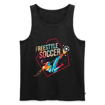 Freestyle soccer football football - Débardeur bio Premium Homme - noir - Devant - Michal (187cm)