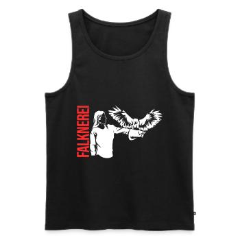 Falknerei - Männer Premium Bio Tank Top - Schwarz - Vorne - AI Model Male 178 light (178cm)