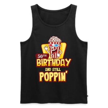 50 Geburtstag, 50 Jahre alt - Männer Premium Bio Tank Top - Schwarz - Vorne - Michal (187cm)