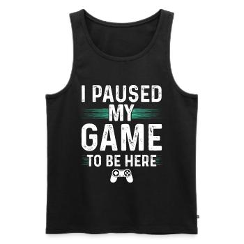 Jeu Nerd Gamer Geek Console cadeau - Débardeur bio Premium Homme - noir - Devant - Michal (187cm)