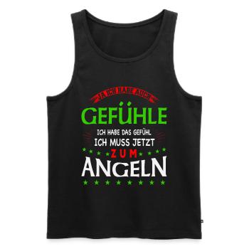 Fishing Fishing Fishing Fishing Fishing Fishing Angel Gift - Men's Premium Organic Tank Top - black - Front - AI Model Male 178 light (178cm)
