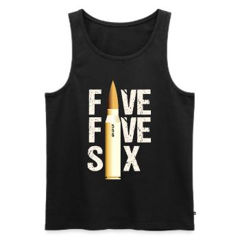 556 AR15 Waffenliebhaber Munition - Männer Premium Bio Tank Top - Schwarz - Vorne - AI Model Male 178 light (178cm)