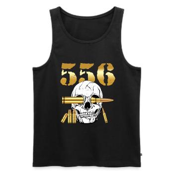 556 AR15 Waffenliebhaber Munition - Männer Premium Bio Tank Top - Schwarz - Vorne - AI Model Male 178 light (178cm)