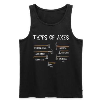 Arten Von Äxten, Axt, Wikinger, Wikinger, Nordisch - Männer Premium Bio Tank Top - Schwarz - Vorne - AI Model Male 178 light (178cm)