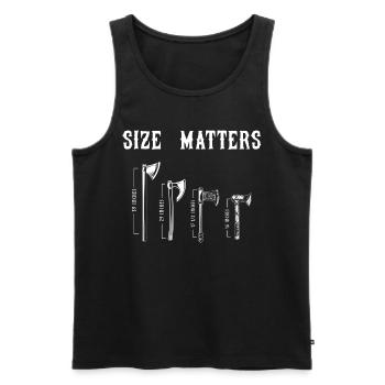 Wikinger, Größenangelegenheit, Axt, Äxte, Art Der - Männer Premium Bio Tank Top - Schwarz - Vorne - AI Model Male 178 light (178cm)