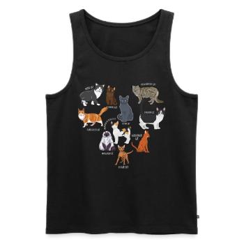 Espèces de chats, chats, chatons - Débardeur bio Premium Homme - noir - Devant - Michal (187cm)