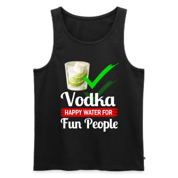 Vodka Alcohol Party Drinking Celebrations Vodka Gift - Men's Premium Organic Tank Top - black - Front - AI Model Male 178 light (178cm)