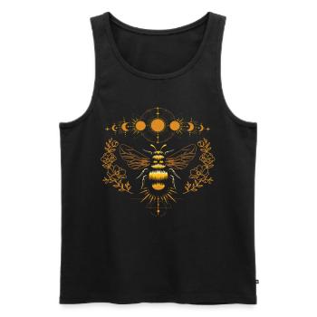 Moon Phases About Bees Yoga Spiritual - Men's Premium Organic Tank Top - black - Front - Michal (187cm)