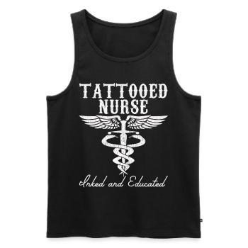 Nurse Hospital Nurse Gift - Men's Premium Organic Tank Top - black - Front - Michal (187cm)