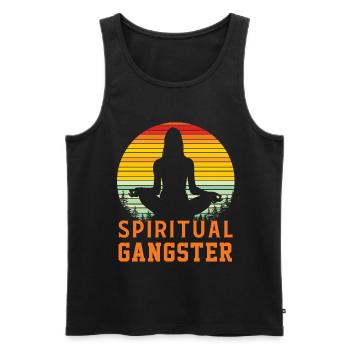 Yoga Méditation Namaste Bouddhisme Cadeau Asana - Débardeur bio Premium Homme - noir - Devant - Michal (187cm)