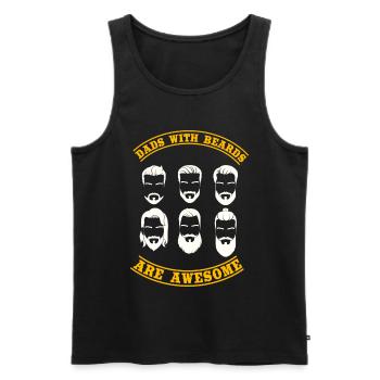 Fathers With Beards Are Fantastic, Beard, Bearded - Men's Premium Organic Tank Top - black - Front - AI Model Male 178 light (178cm)