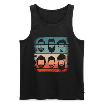 Beard Facts, Bearded Men, Beard, - Men's Premium Organic Tank Top - black - Front - AI Model Male 178 light (178cm)