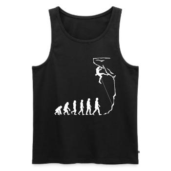 Evolution des Kletterns, Bouldern, Bergsteigen - Männer Premium Bio Tank Top - Schwarz - Vorne - Michal (187cm)