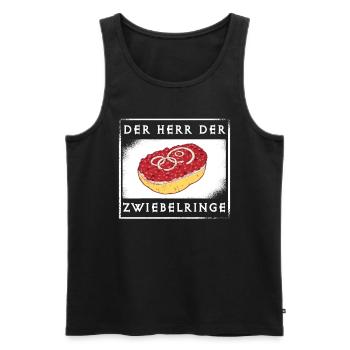 BBQ Grill Barbecue Griller Mettbrötchen lustig - Männer Premium Bio Tank Top - Schwarz - Vorne - Michal (187cm)