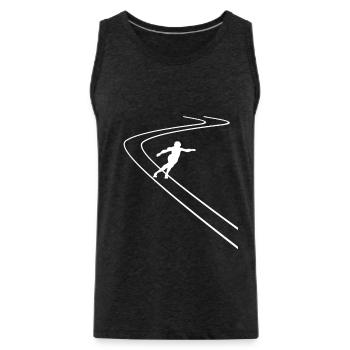 Rollerskater Skating Rollschuhläufer Skater - Männer Premium Bio Tank Top - Anthrazit - Vorne - Alexander (188cm)