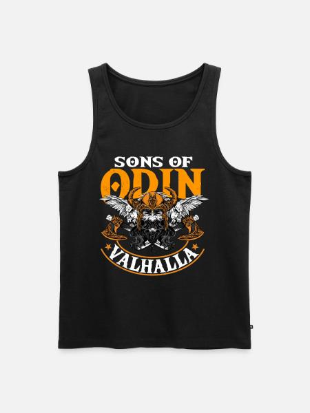 Sons Odin, Valhalla, Vikings, Vikings - Men's Premium Organic Tank Top - black