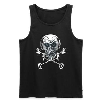Sondeur Accessoires Skeleton Métal - Débardeur bio Premium Homme - noir - Devant - Michal (187cm)