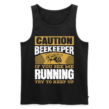 Beekeeper, bee, bees, honey, beekeeping, beekeeping - Men's Premium Organic Tank Top - black - Front - AI Model Male 178 light (178cm)
